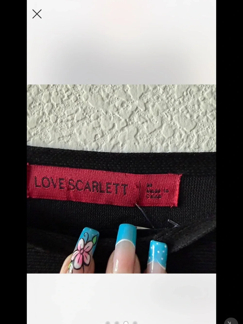 Scarlett Black Top with Red Label